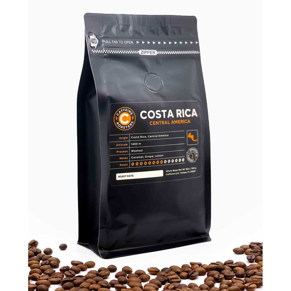 COSTA RICA COFFEE WHOLE BEAN 12 OZ