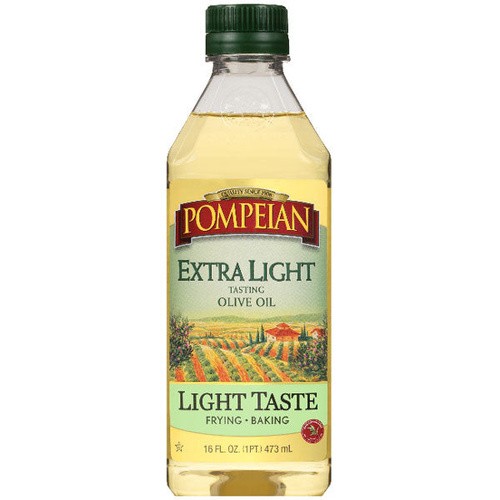 POMPEIAN EXTRA LIGHT OLIVE OIL GLASS     16 OZ