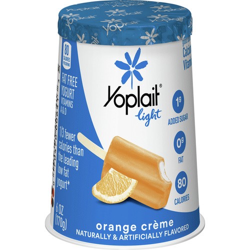 YOPLAIT LIGHT ORANGE CREAM YOGURT6 6 OZ