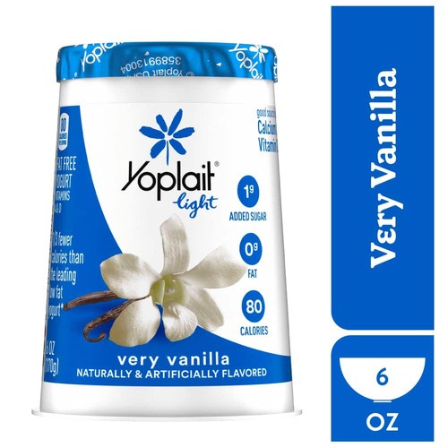YOPLAIT LIGHT VERY VANILLA YOGURT        6 OZ