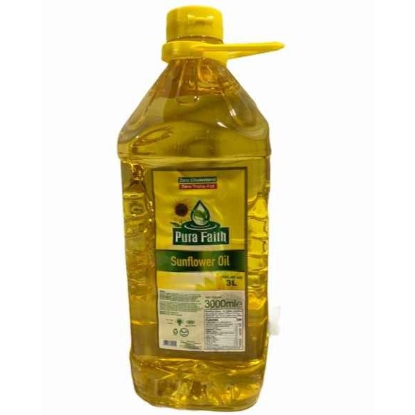 Pura Faith Sunflower Oil 3 LTR