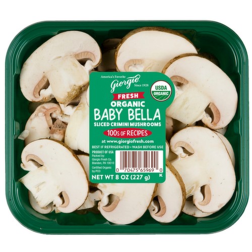 Giorgio Organic Sliced Mushrooms 0.25 Lbs