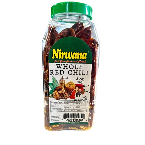 NIRWANA WHOLE RED CHILLI 3 OZ