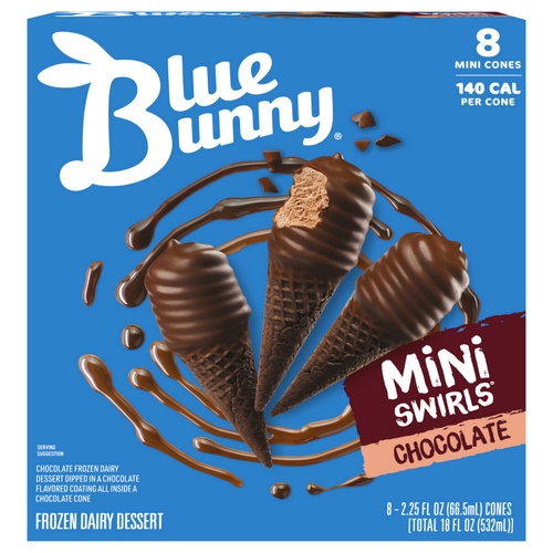 BLUE BUNNY CHAMP SW CHOC CONE            8 COUNT