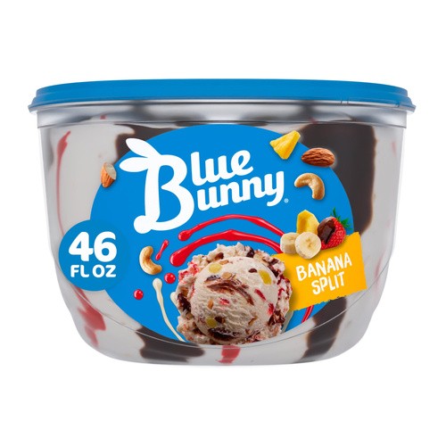 BLUE BUNNY PREMIUM BANANA SPLIT 46 OZ