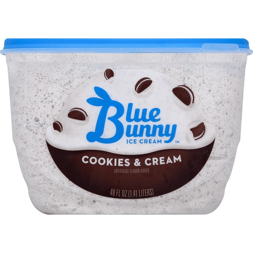 BLUE BUNNY COOKIES & CREAM 48 OZ