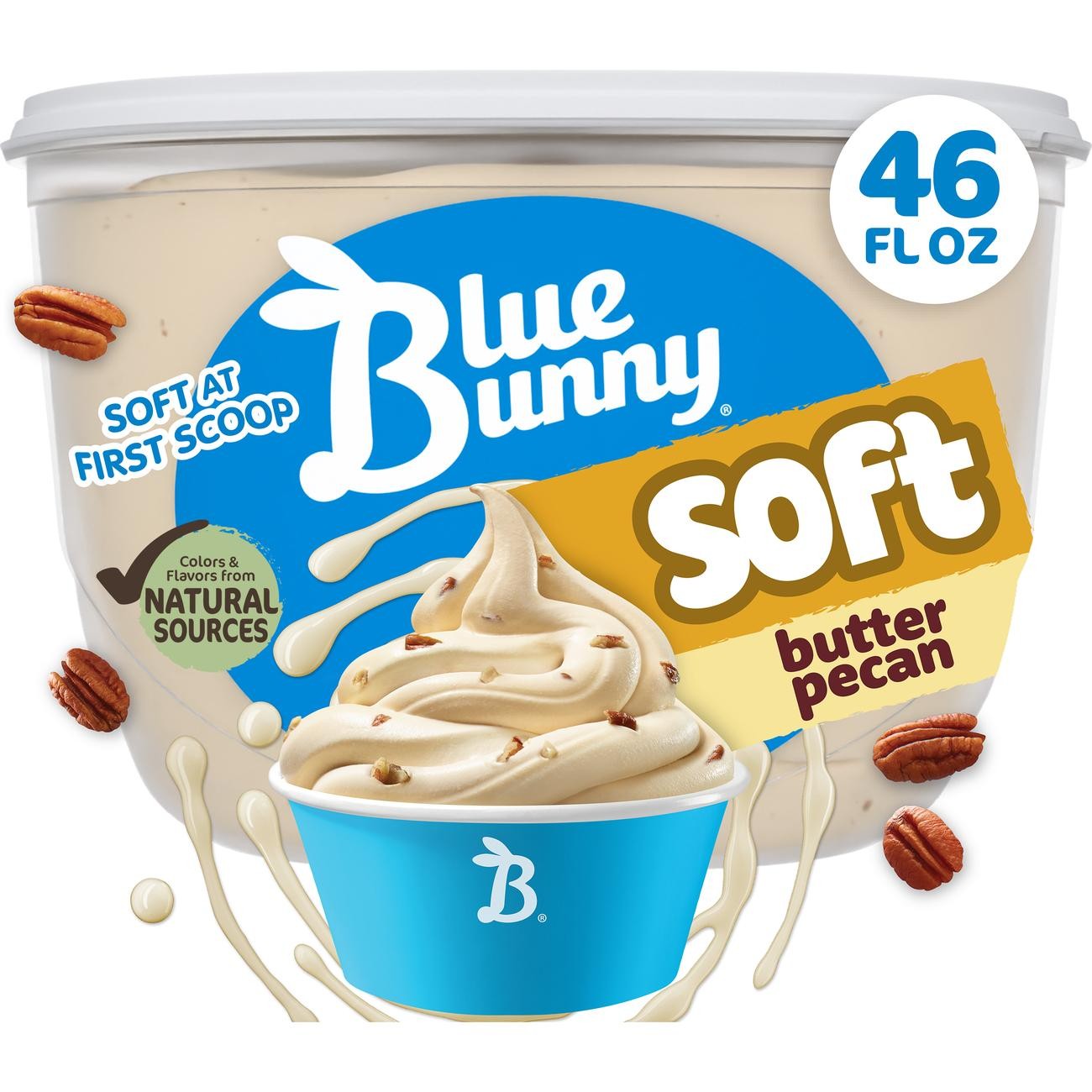 Blue Bunny Butter Pecan Ice Cream 14 OZ