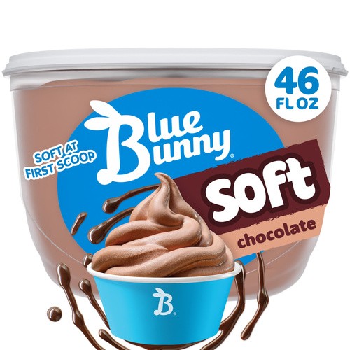 BLUE BUNNY SOFT CHOCOLATE 46 OZ
