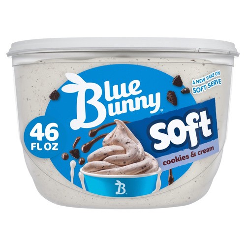 BLUE BUNNY SOFT COOKIE&CREAM 46 OZ