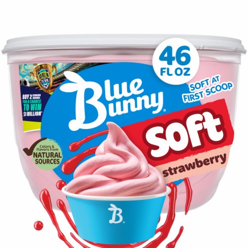 BLUE BUNNY SOFT STRAWBERRY 46 OZ