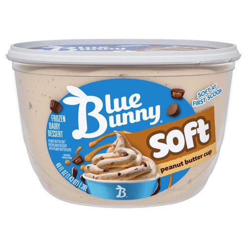 BLUE BUNNY SOFT PEANUT BUTTER CUP 46 OZ