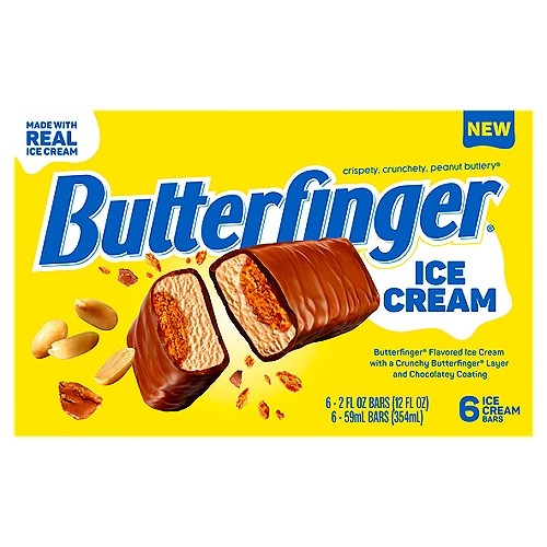 BUTTERFINGER ICE CREAM BAR 6 COUNT