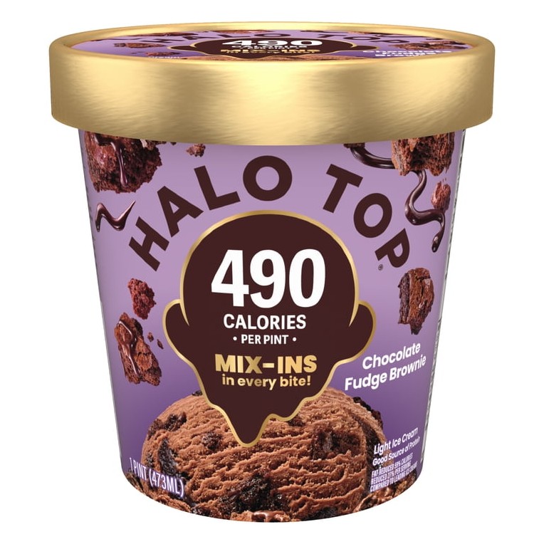 Halo Top Chocolate Fudge Brownie Ice Cream 16 OZ