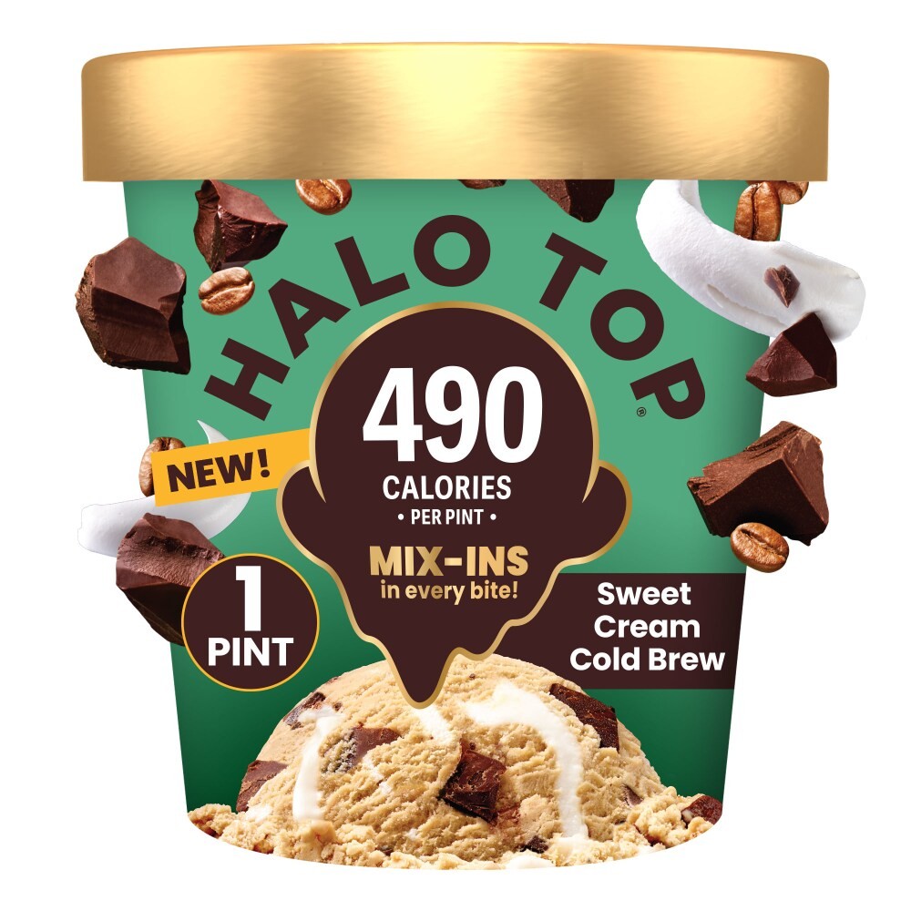 Halo Top Sweet Cream Cold Brew Ice Cream 16 OZ