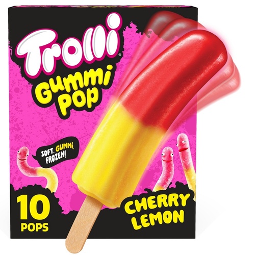 TROLLI CHERRY LEMON GUMMI POP            10 COUNT