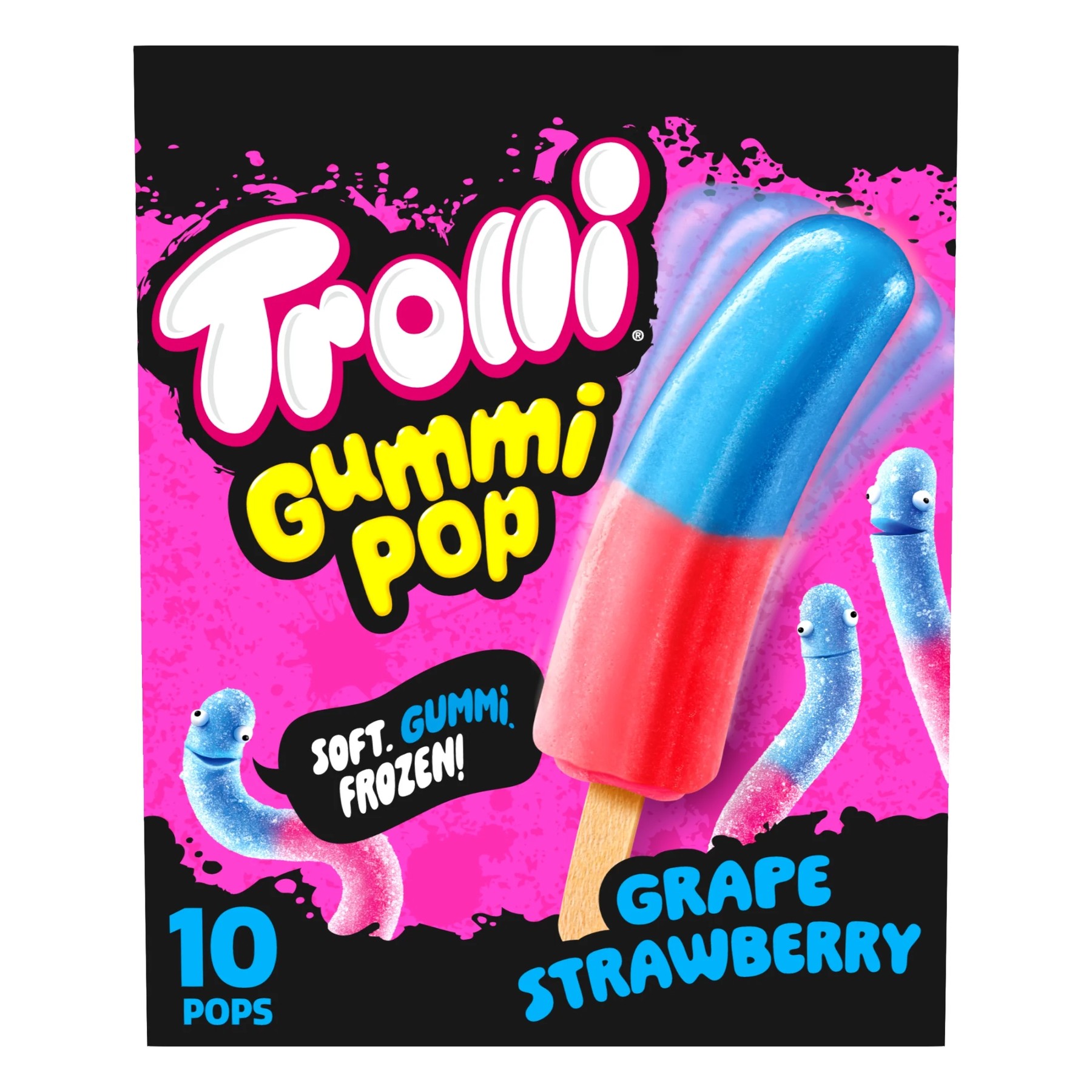 TROLLI GRAPE STRAWBRY GUMMI POP          10 COUNT