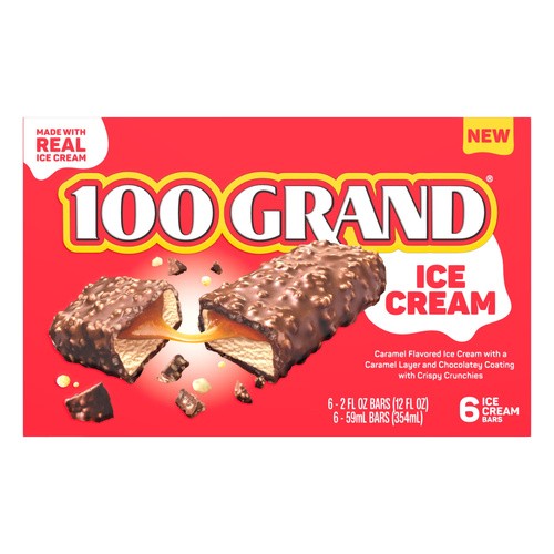 100 GRAND ICE CREAM BAR 6 COUNT