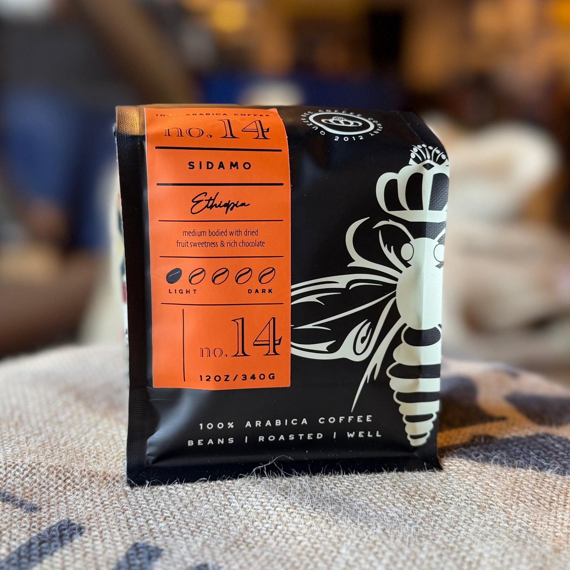 SIDAMO ETHIOPIAN COFFEE WHL BEAN 12 OZ