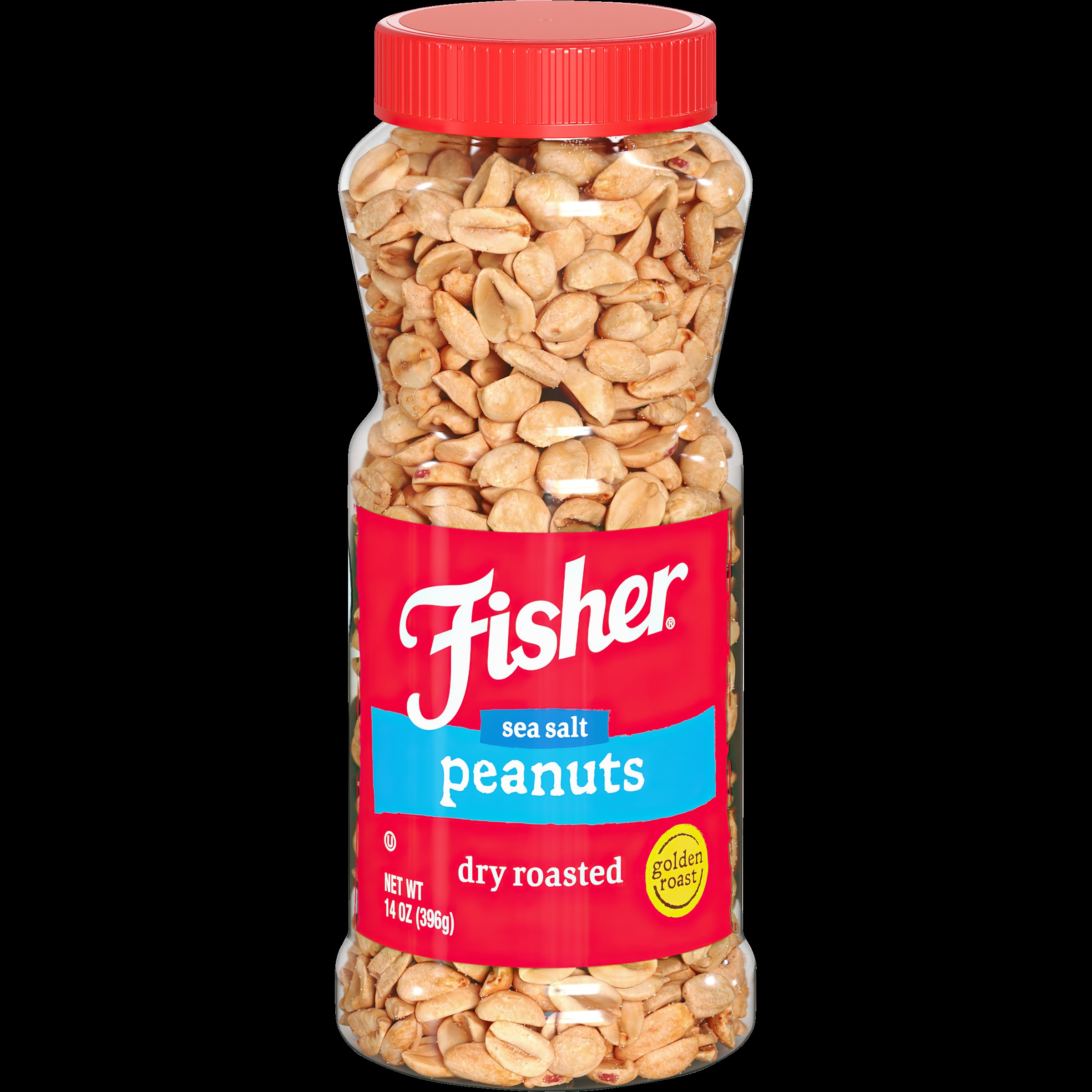 FISHER DRY ROASTED PEANUT 14 OZ
