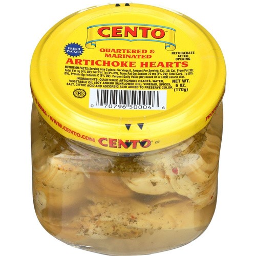 CENTO QUARTED & MARINATED ARTICHOKES 6 OZ