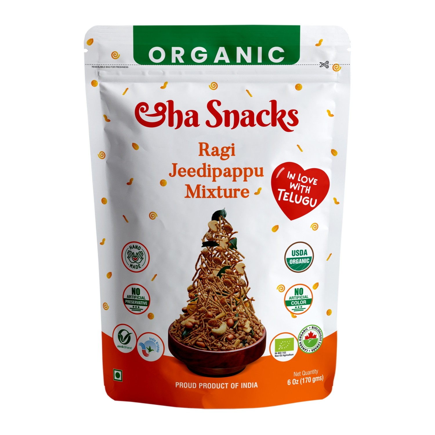 AHA ORGANIC RAGI JEEDIPAPPU MIXTURE 170 GM