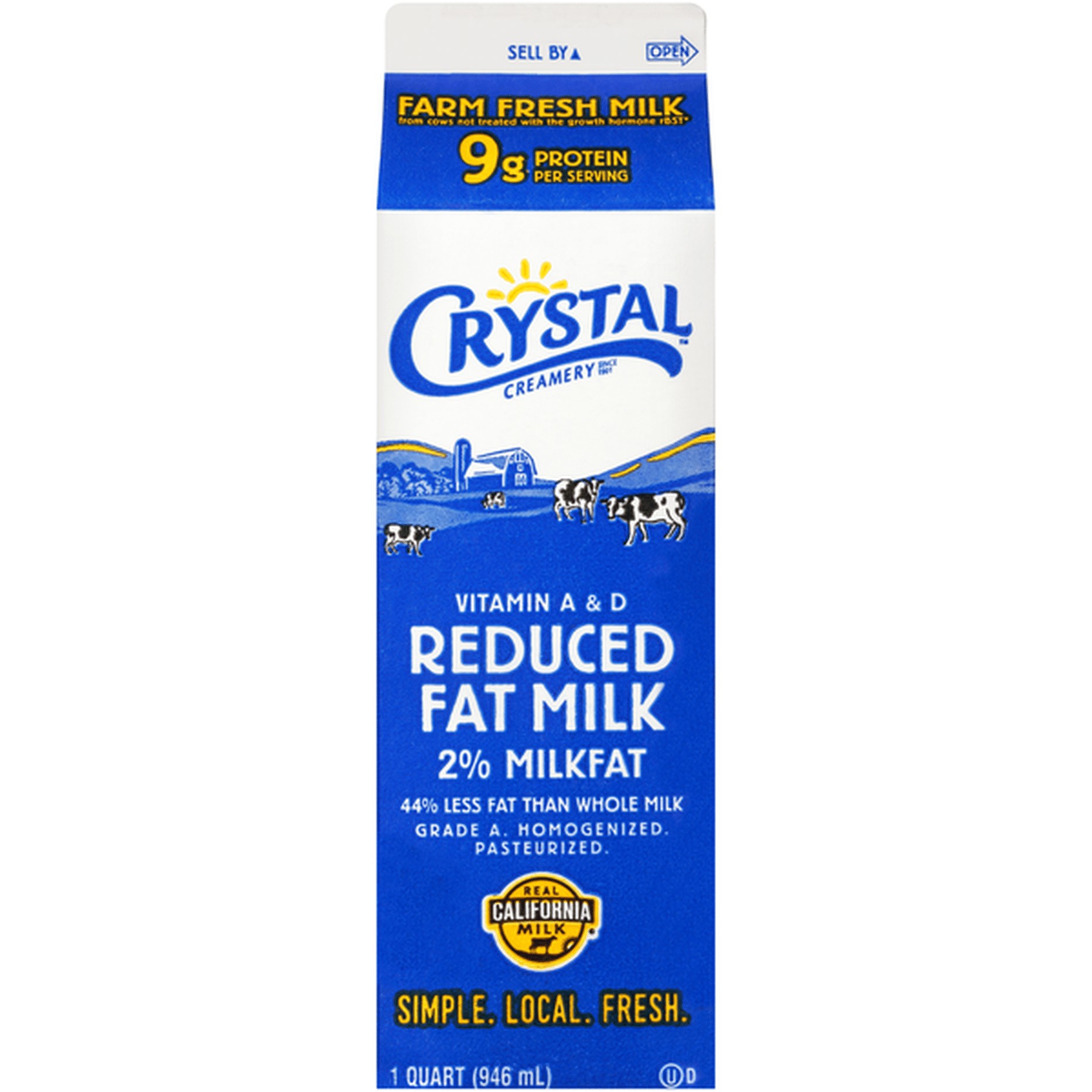 Crystal Reduced Fat 2% 946 ML