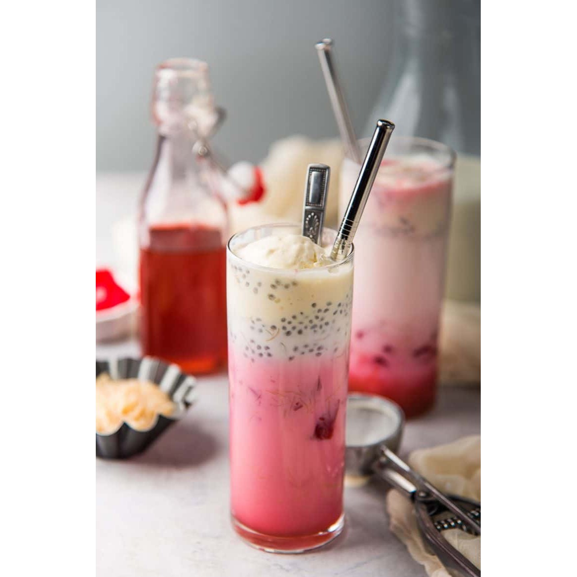 Boba Strawberry Falooda 1 Each
