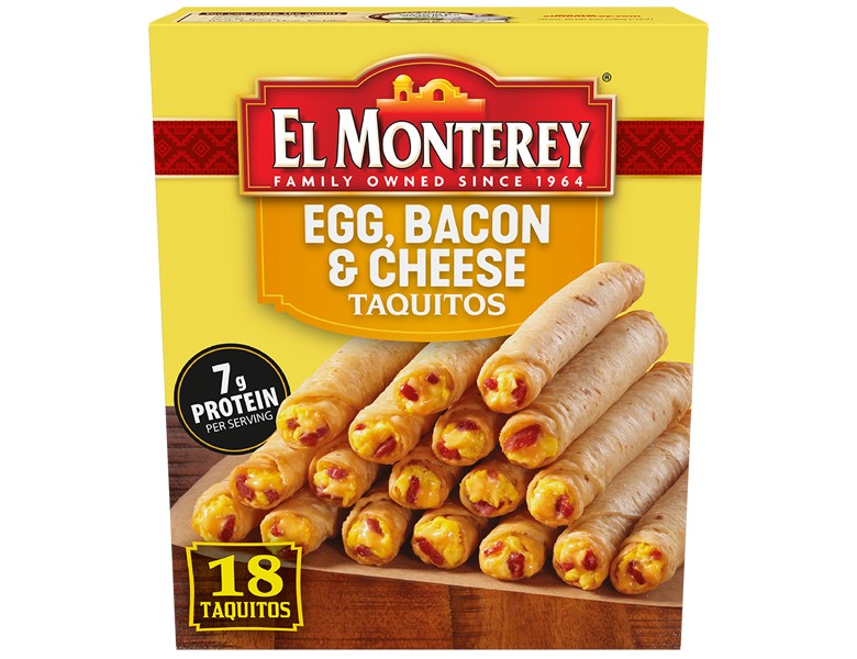 EL MONTEREY TAQUITOS EGG BACON CHS 18 OZ
