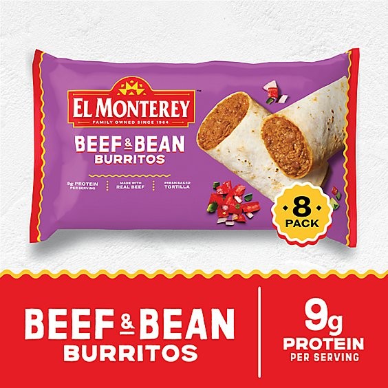 EL MONTEREY BURRITOS BEEF&BEAN 32 OZ