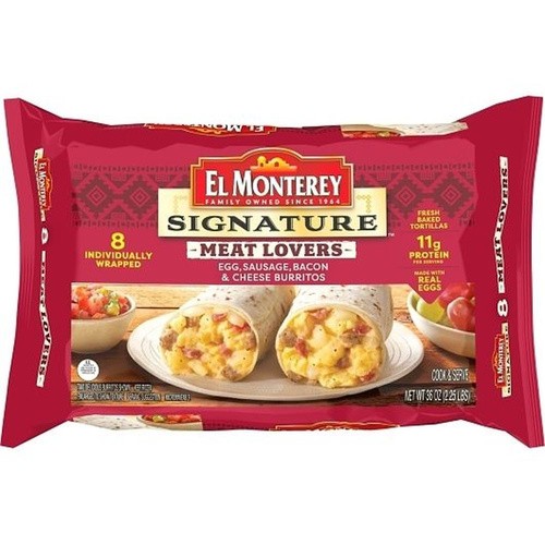 EL MONTEREY BRKFST EG/SA/PO BURRITOS 36 OZ