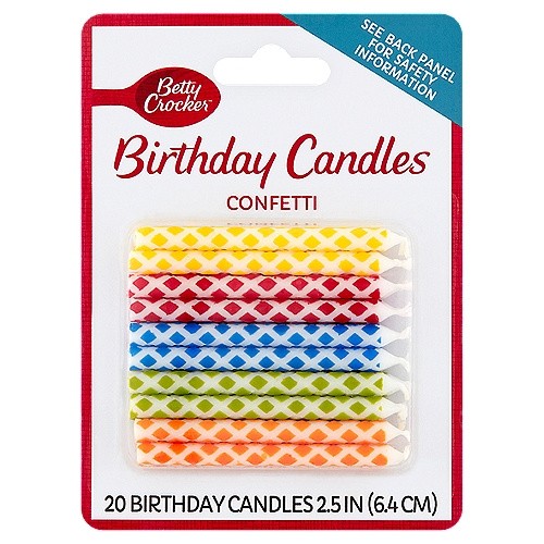 BETTY CROCKER CONFETTI CANDLE 20 COUNT