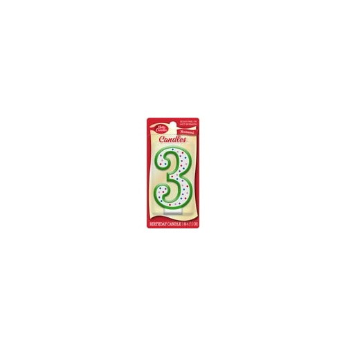BETTY CROCKER NUMERAL CANDLE 3 1 COUNT