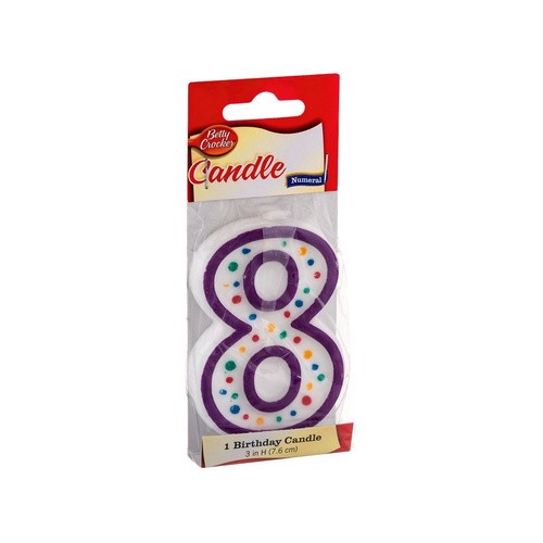 BETTY CROCKER NUMERAL CANDLE 8 1 COUNT