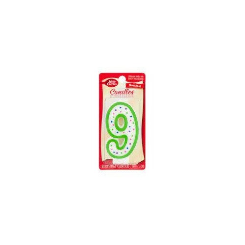 BETTY CROCKER NUMERAL CANDLE 9 1 COUNT