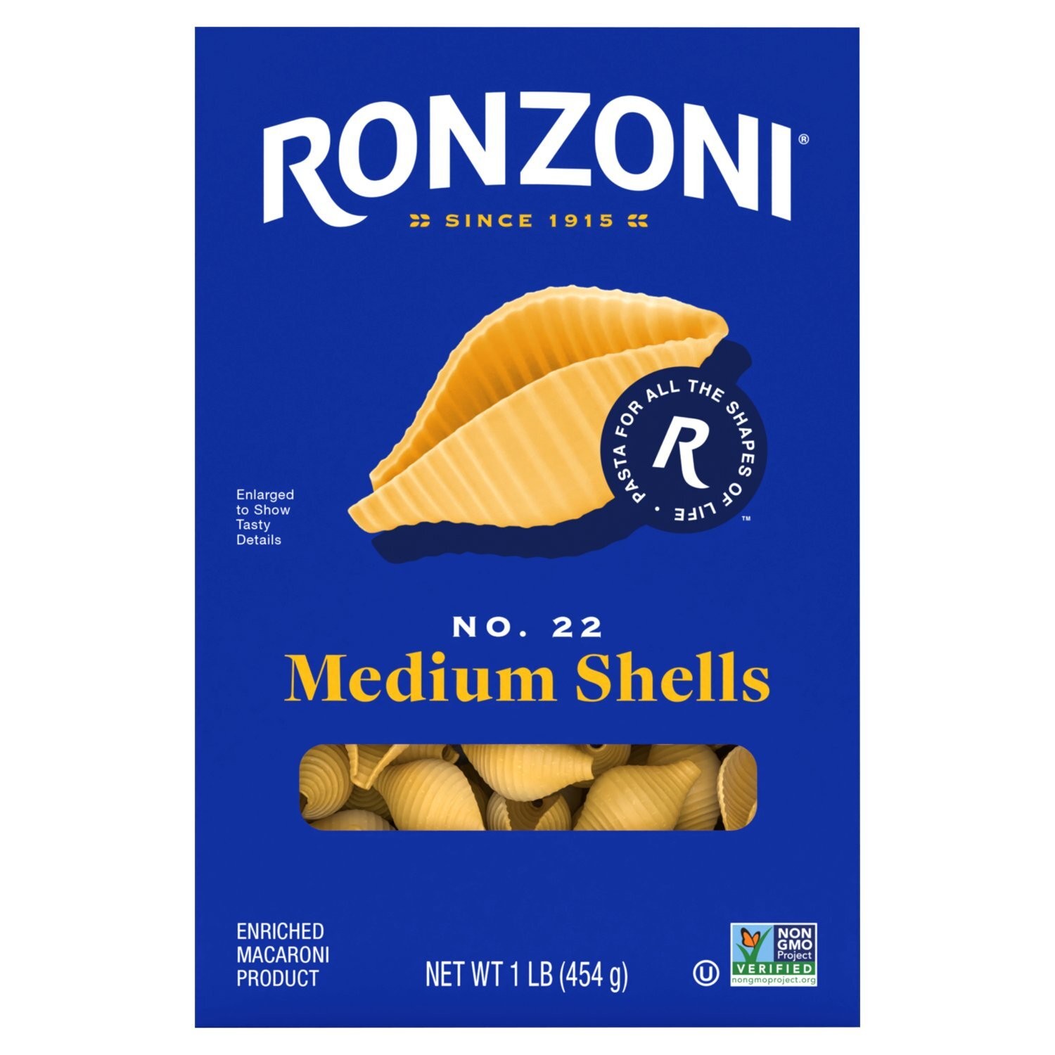 Ronzoni Medium Shells No22 1 LBS