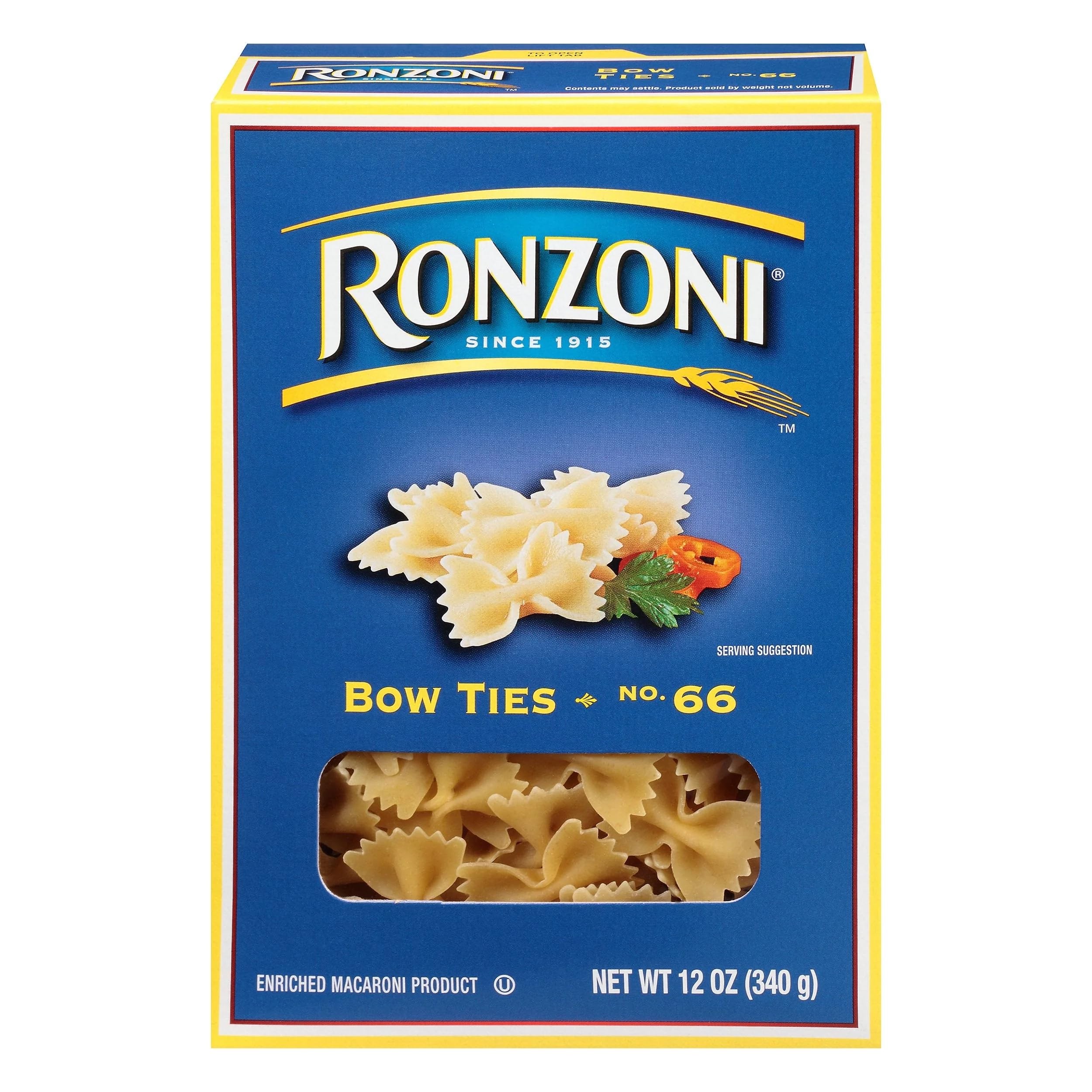 Ronzoni Bow Ties Enriched Macaroni 12 OZ