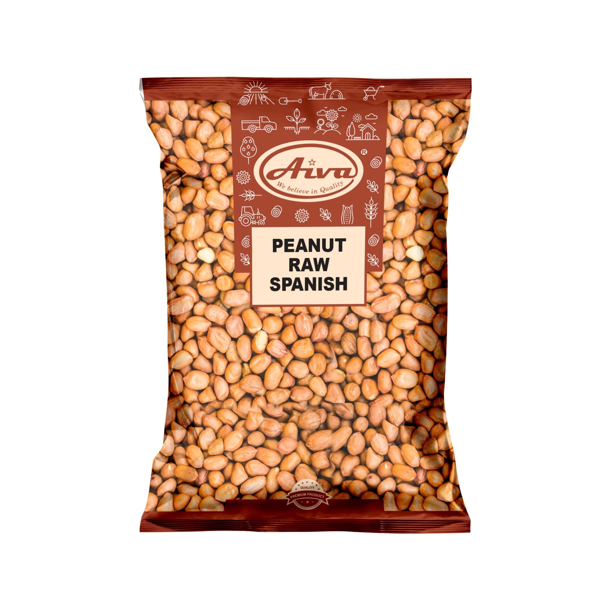 Aiva Raw Spanish Peanuts 3 LBS