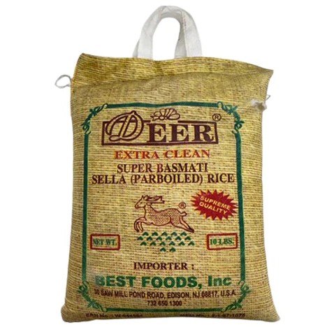 Deer Sella Parboiled Basmati Rice 10 LBS