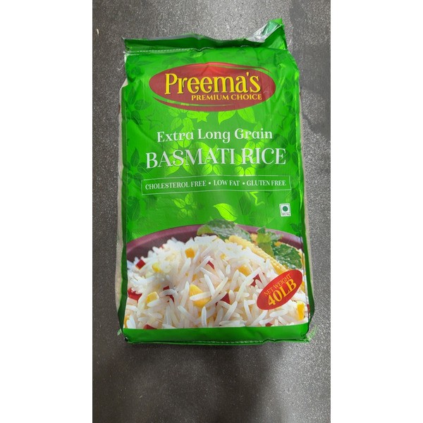 PREEMAS BASMATI RICE EXTRA LONG GRAIN 40 LBS