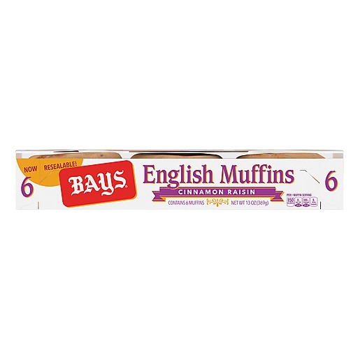 BAYS CINN RAISIN ENGLISH MUFFIN          6 COUNT