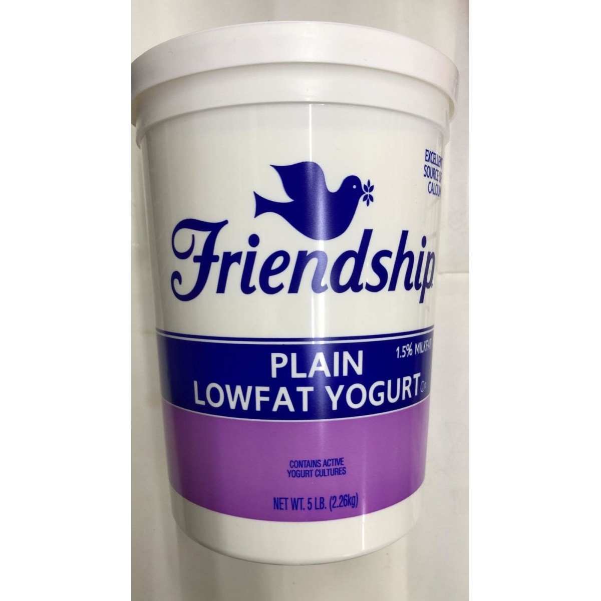FRIENDSHIP PLAIN LOWFAT YOGURT 5 LBS