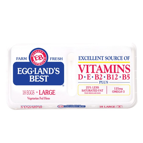 LAND'S BEST GRADE A LARGE WHITE EGGS 1.5 DOZEN