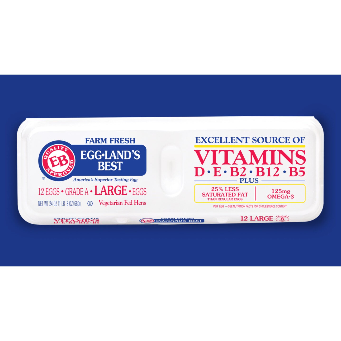 EGGLAND GRADE A LARGE WHITE EGGS 12 COUNT
