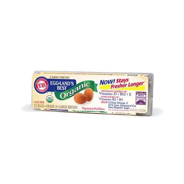 EGGLANDS ORGANIC BROWN EGGS 12 Each