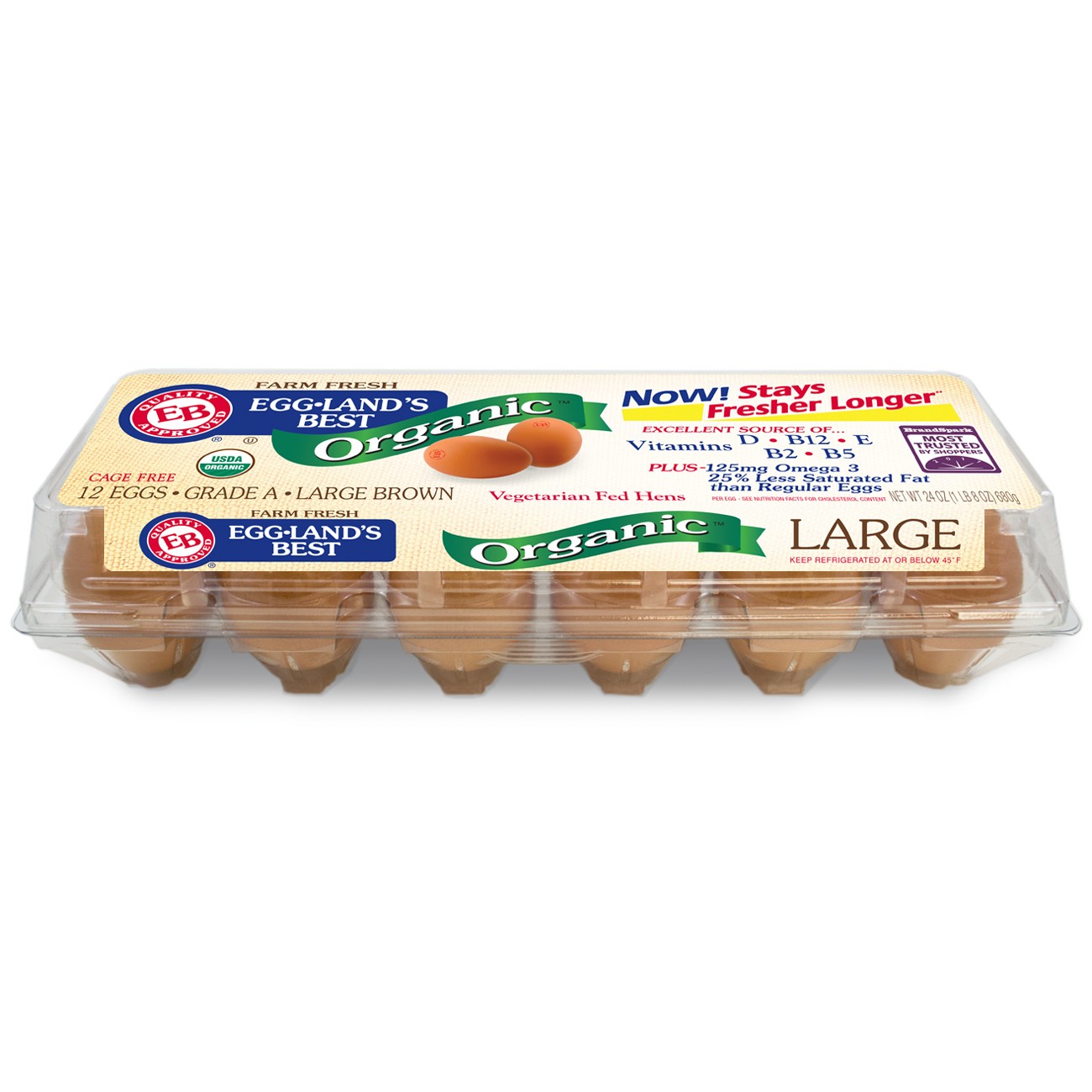 Egglands Organic Brown Eggs 1 Dozen