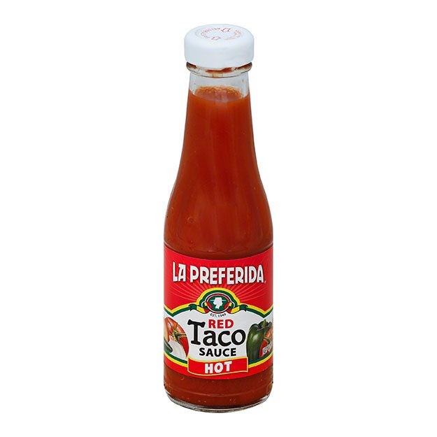 LA PREFERIDA RED TACO SAUCE HOT 7 OZ