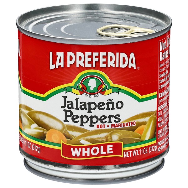 LA PREFERIDA HOT WHOLE JALAPENO MARI 26 OZ
