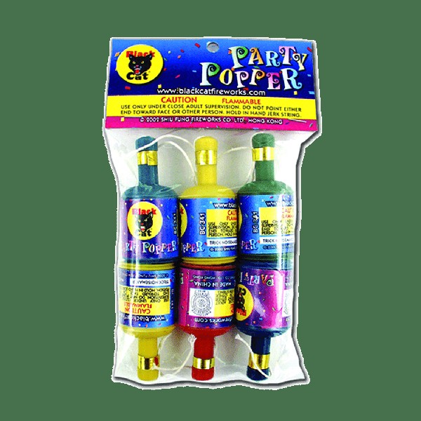 Black Cat Party Popper 6 PCS
