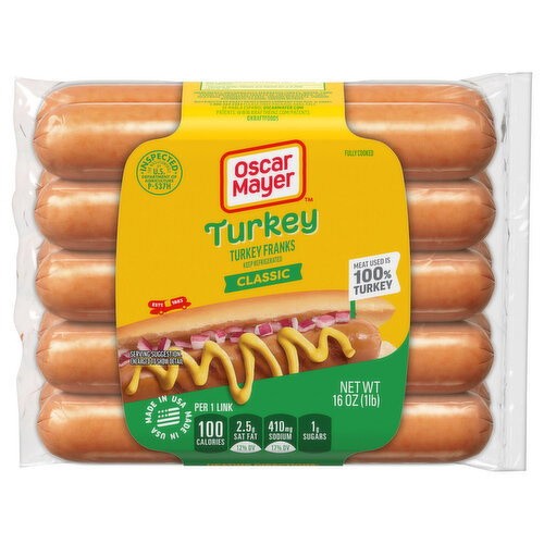 OSCAR MAYER CLASSIC TURKEY FRNK 16 OZ