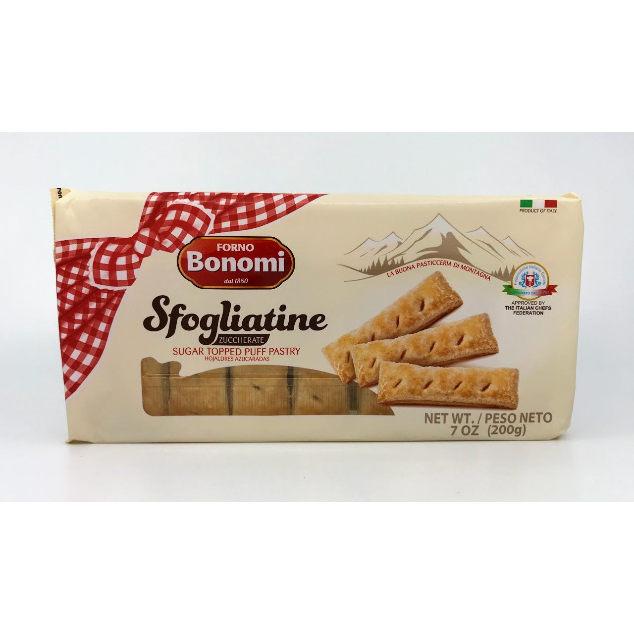 BONOMI SFOGLIAPINE PUFF PASTRY SUGAR TOP 200 GM